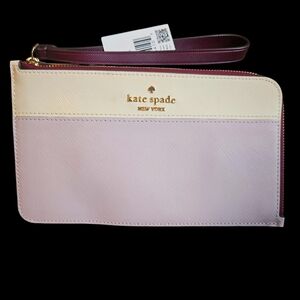 Kate Spade Lucy Medium Wristlet Colorblock Saff Lilac Moon NWT
